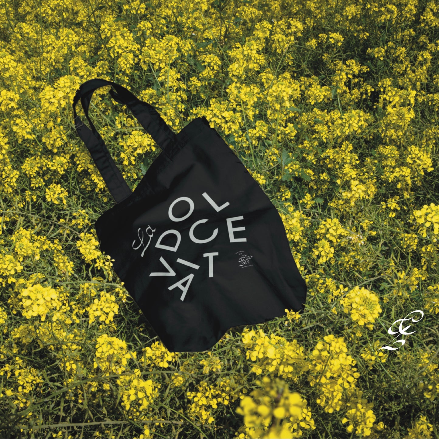 La Dolce Vita Small Black Organic Tote